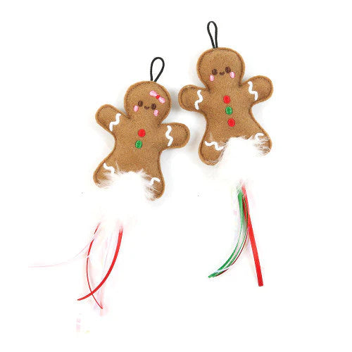 Gingerbread Cat Toy 2pk