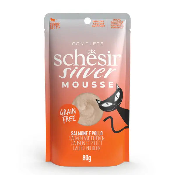 Schesir - Silver Senior Mousse - Salmon & Chicken 80g