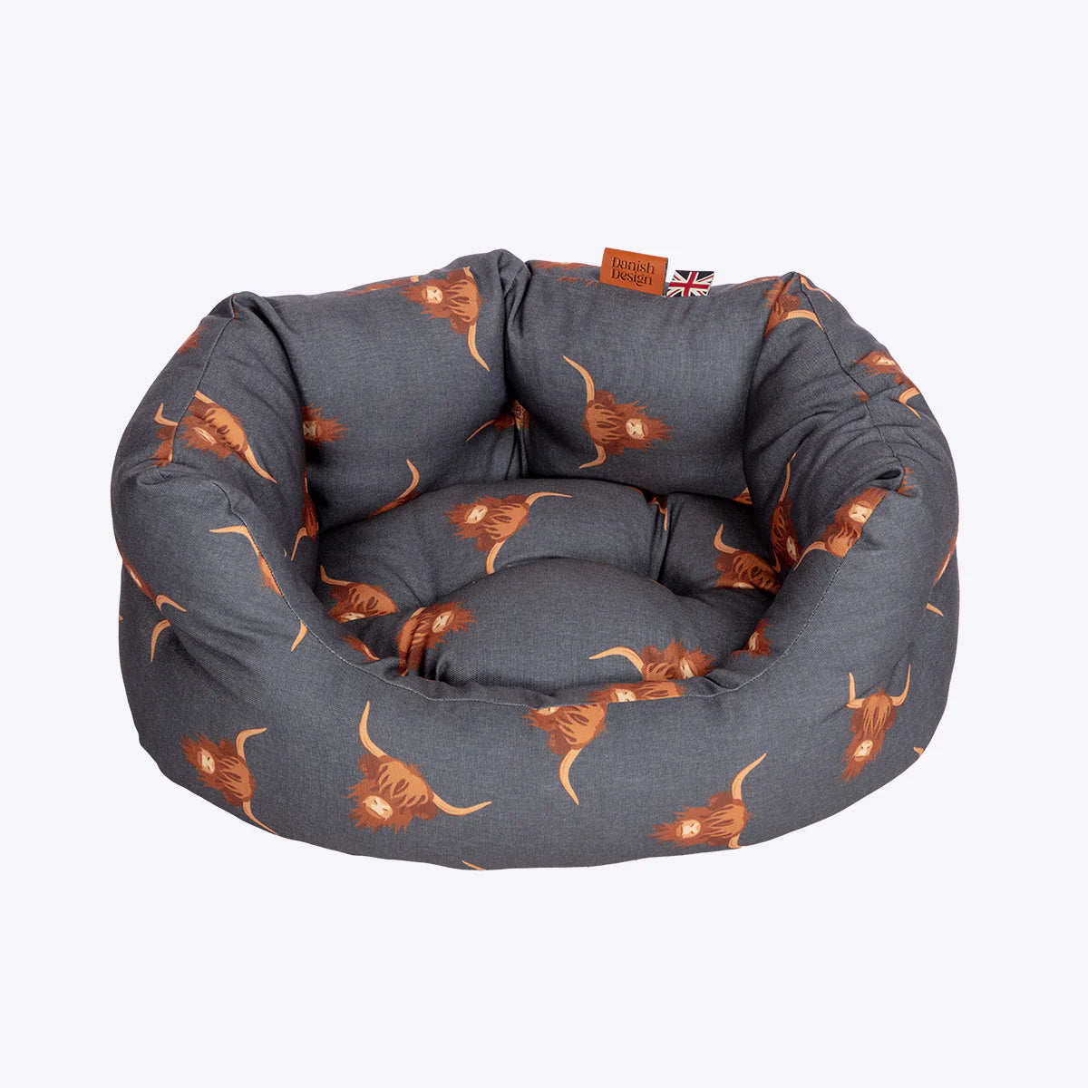 Danish Designs Bramblehorn Highland Cow Luxury Dog Bed