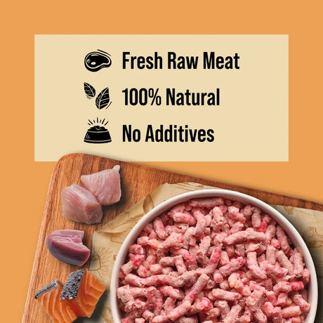 Dibo/Totally Natural Raw Dog Food - Turkey/Salmon/Offal