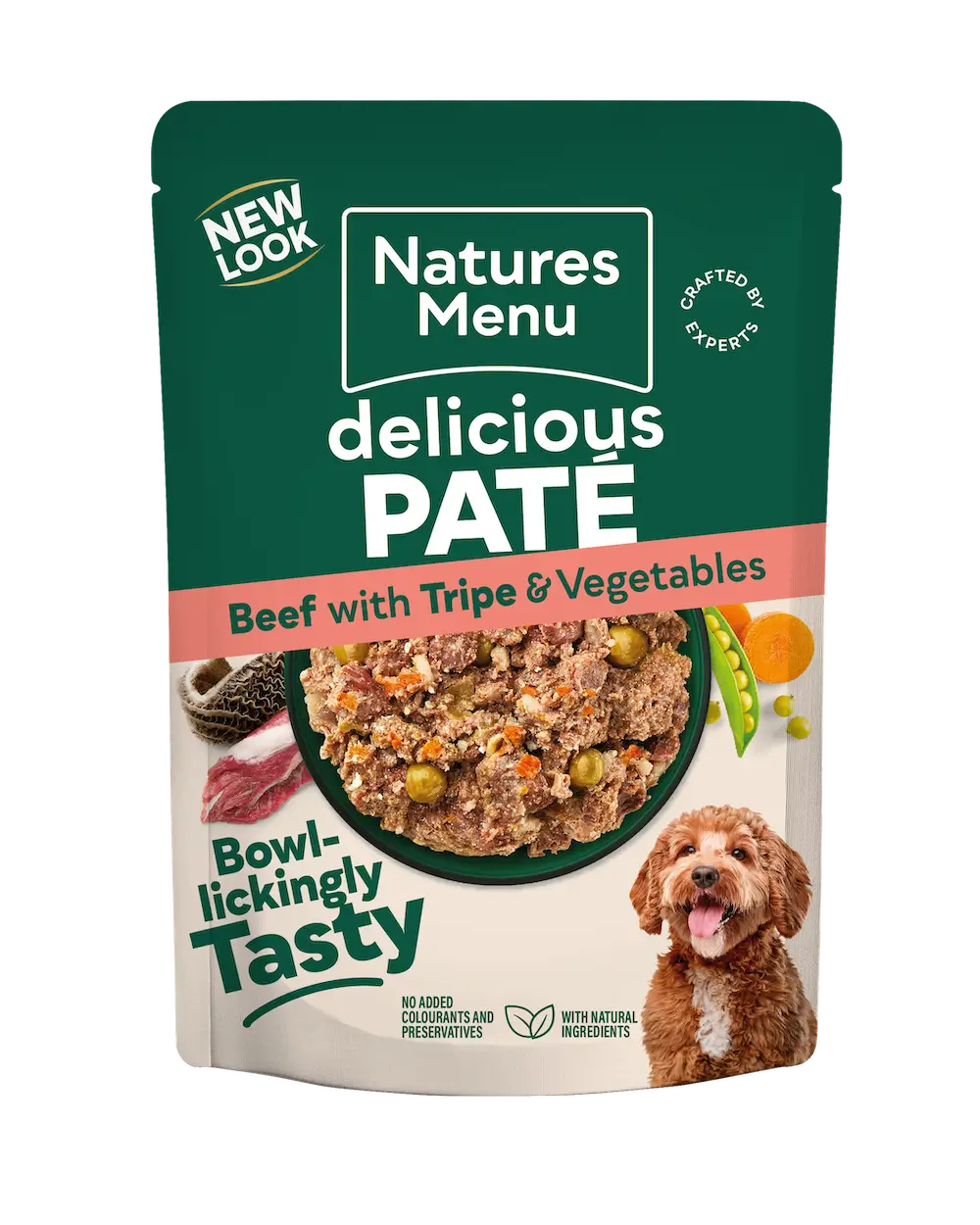 Natures Menu Beef with Tripe Food Pouch 300g