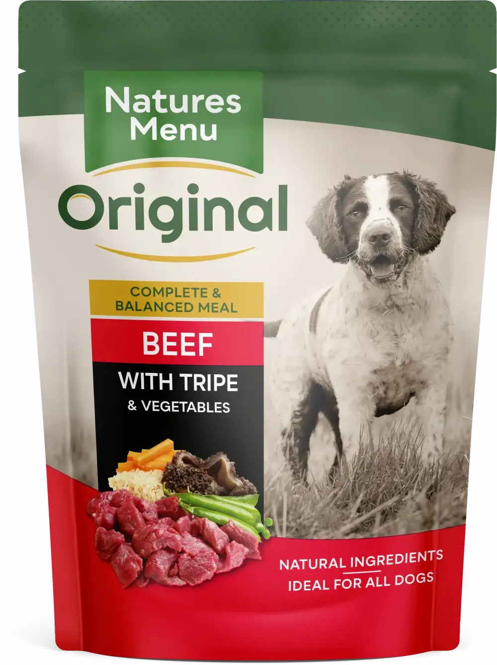 Natures Menu Beef with Tripe Food Pouch 300g