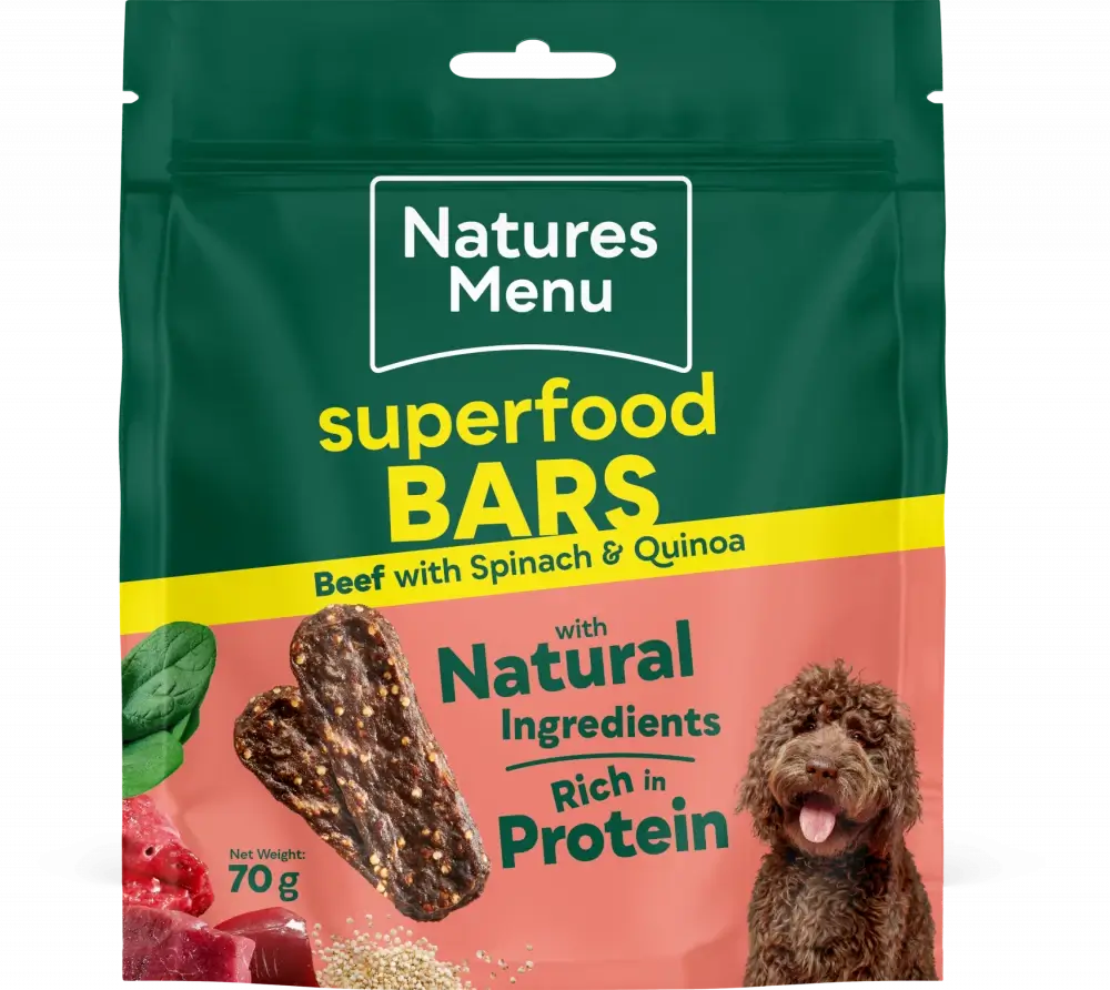 Natures Menu Country Hunter Superfood Bars – Beef with Spinach & Quinoa 70g