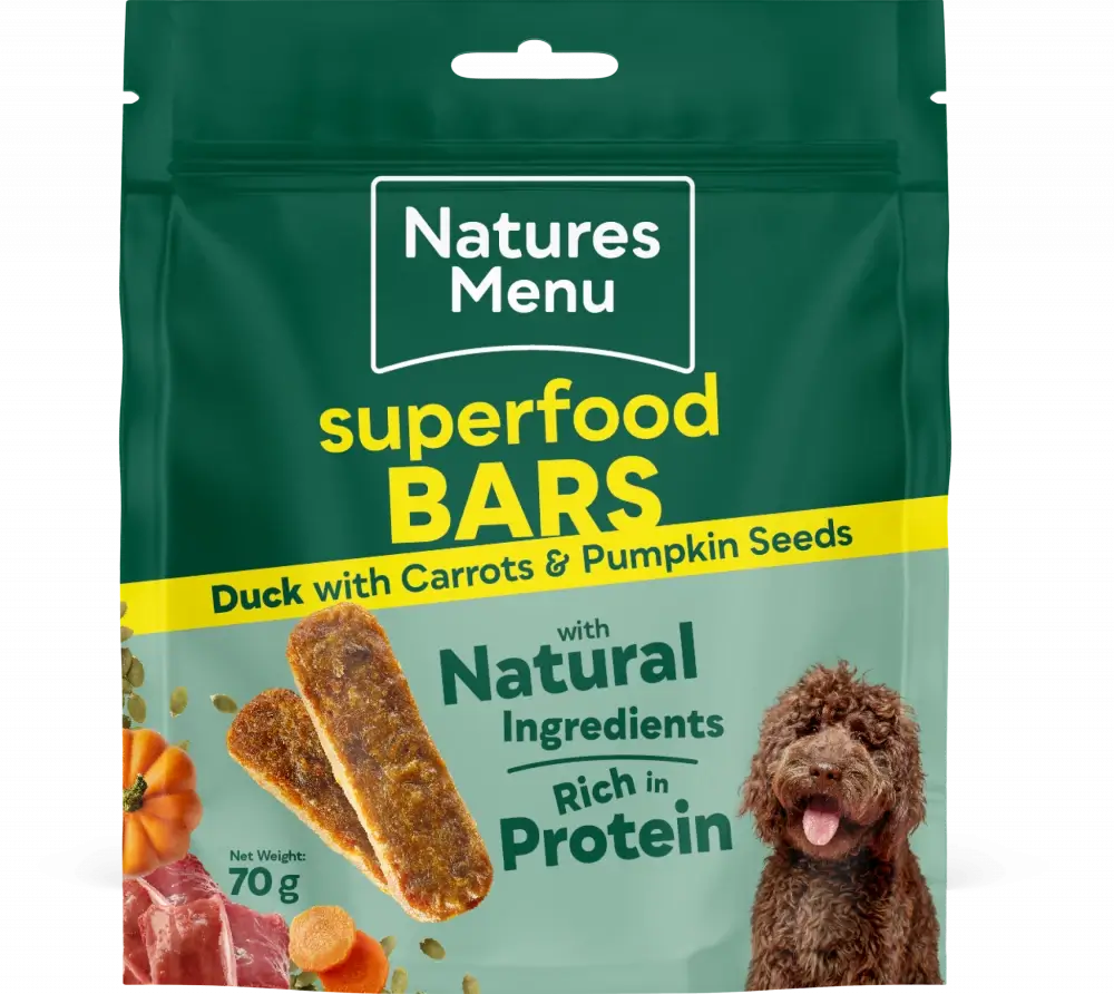 Natures Menu Country Hunter Superfood Bars – Duck with Carrot & Pumpkin Seeds 70g