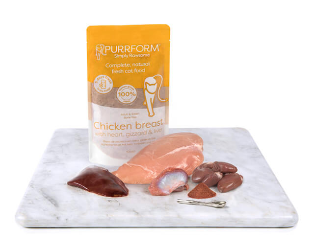 Purrform 5 Days Fresh - Chicken Breast with Heart, Gizzard and Liver 300g