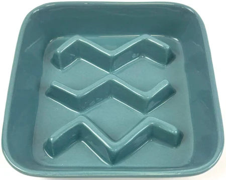 Slow Feeder Chevron Pet Bowl 16cm