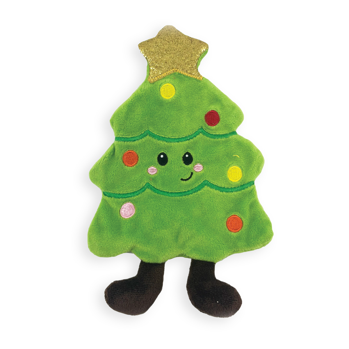 Happy Pet Cooper Christmas Tree Unstuffed Crinkle Dog Toy