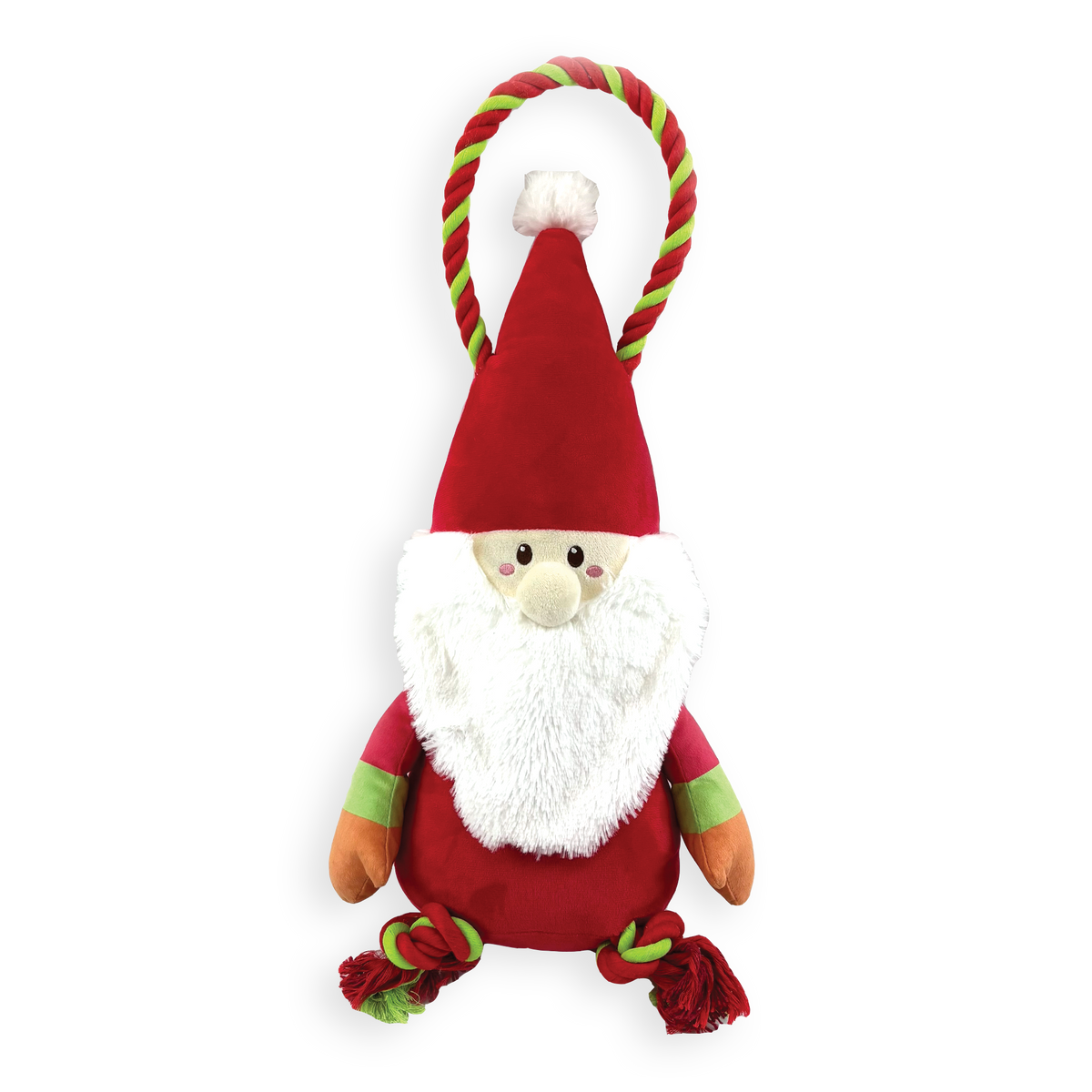 Happy Pet Jumbo Santa Paws Rope Tug Dog Toy