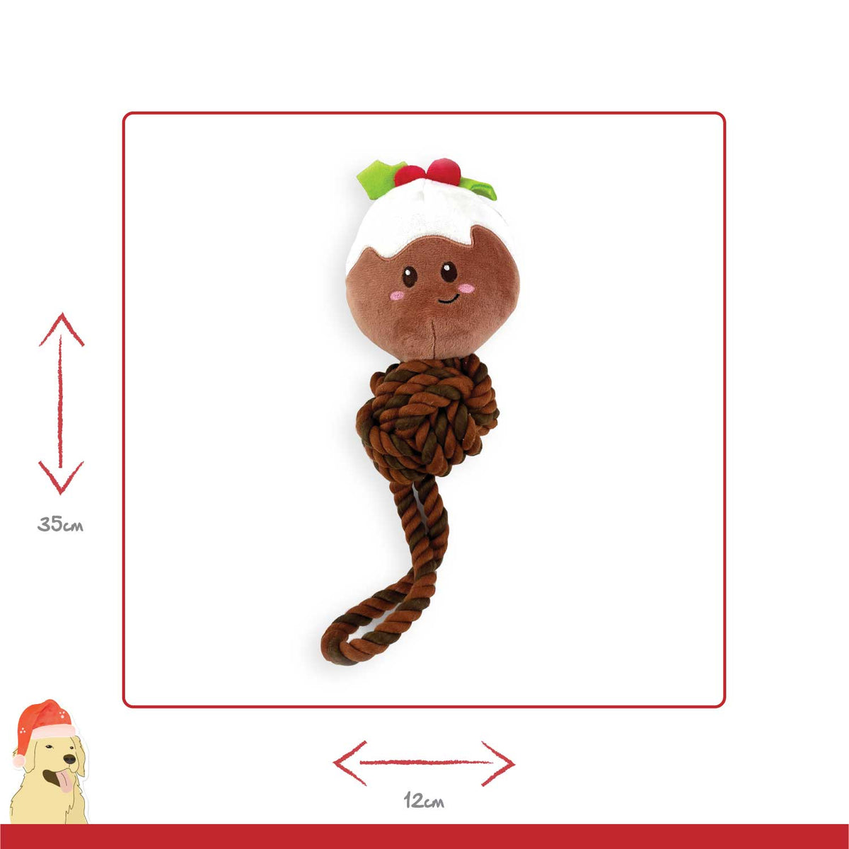 Happy Pet Christmas Pud Rope Tug Dog Toy