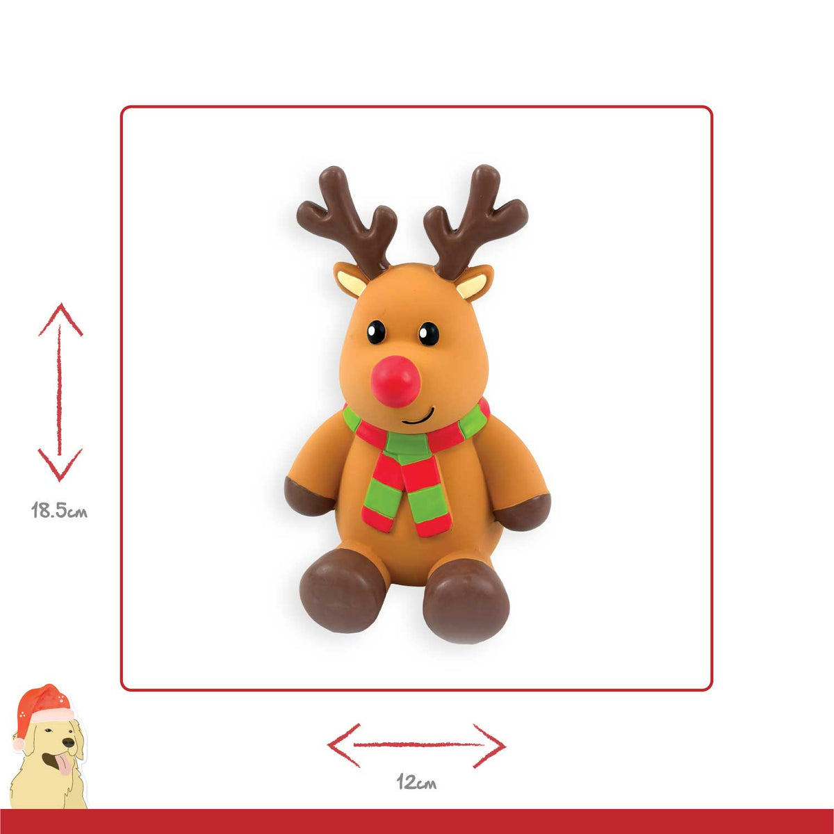 Happy Pet Ralph Reindeer Latex Dog Toy
