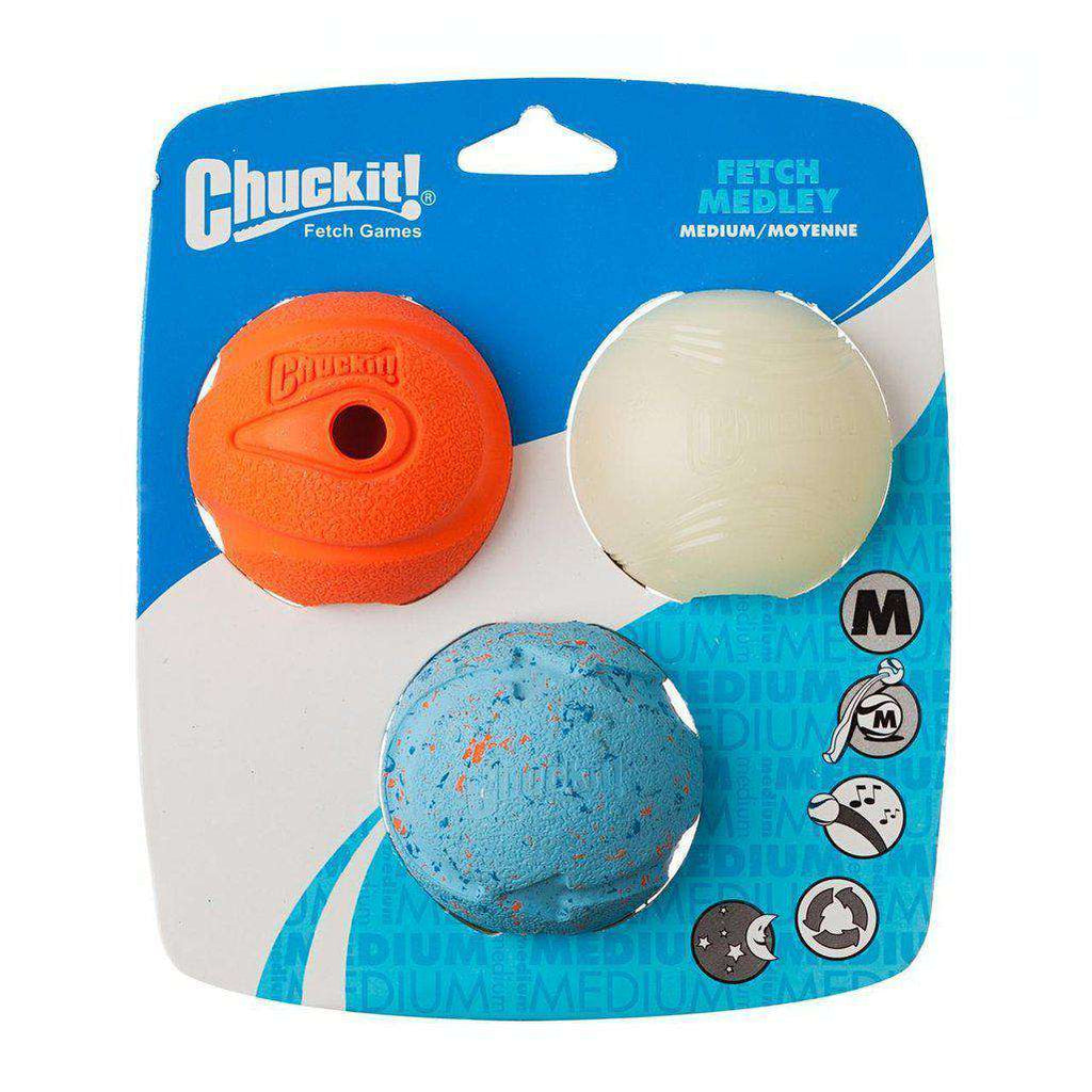 Chuckit Fetch Medley Medium Ball Dog Toy-Dog Toys-Chuckit-Dofos Pet Centre