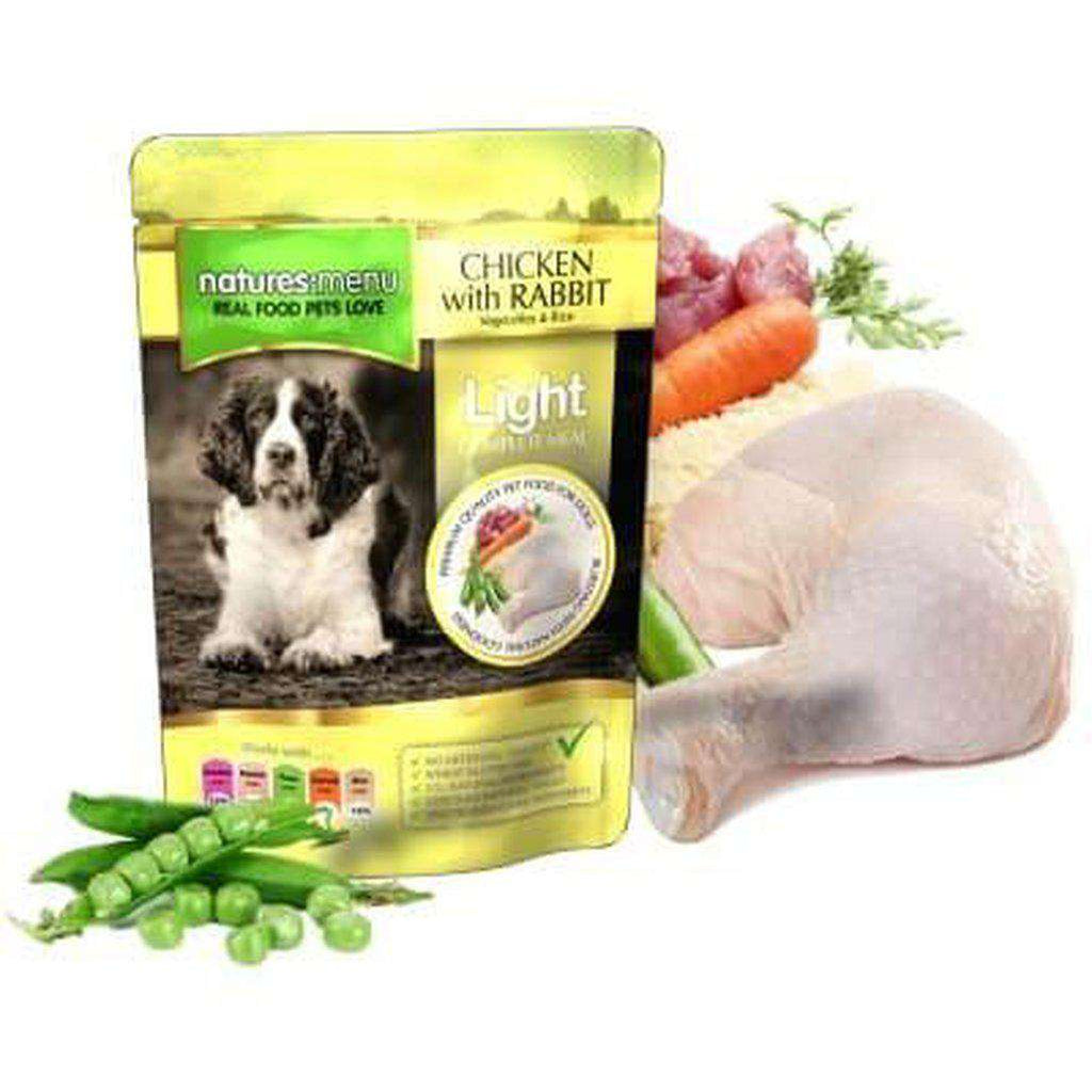 Natures Menu Light Chicken with Rabbit Dog Food Pouch 300g-Dog Wet Food-Natures Menu-Dofos Pet Centre