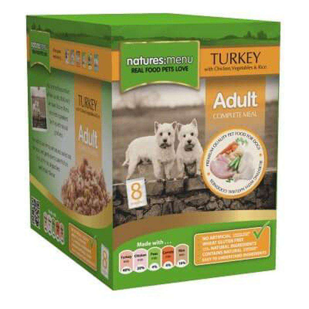 Natures Menu Turkey with Chicken Food Pouch 300g-Dog Wet Food-Natures Menu-Dofos Pet Centre