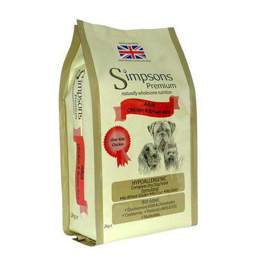 Simpsons Premium Adult Chicken & Brown Rice Dog Food-Dog Dry Food-Simpsons-2kg-Dofos Pet Centre