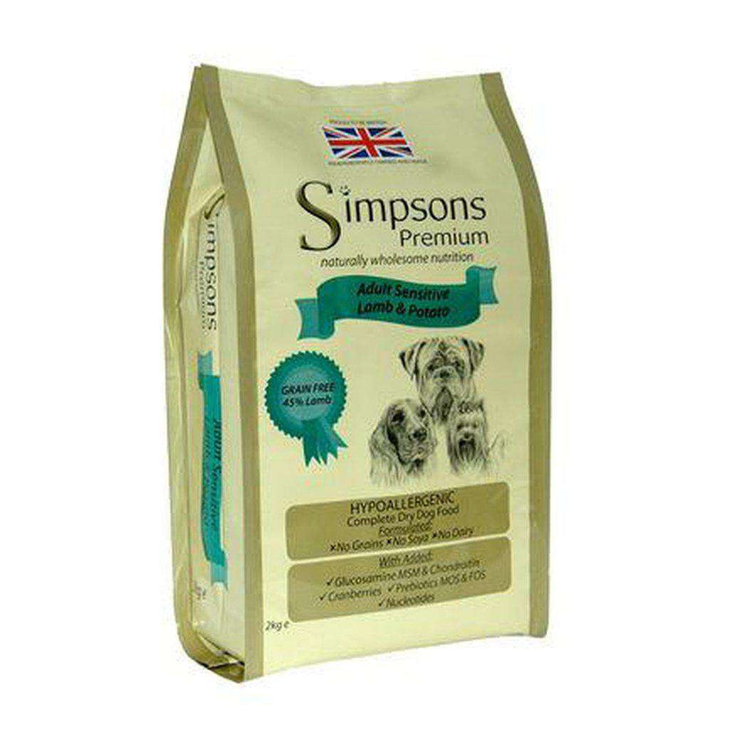 Simpsons Premium Adult Sensitive Lamb & Potato Grain Free Dog Food-Dog Dry Food-Simpsons-2kg-Dofos Pet Centre