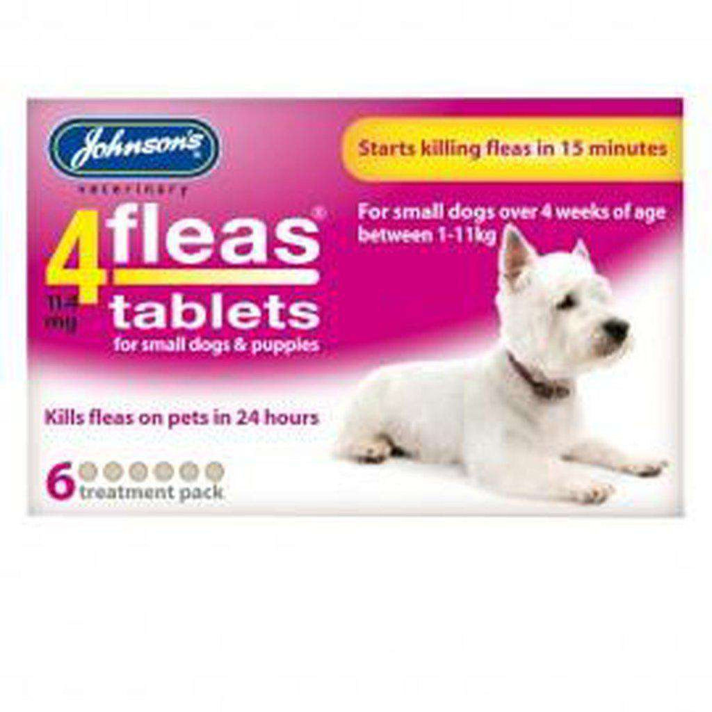 Johnson's 4Fleas Tablets For Dogs-Health & Treatments-Johnson's-Small Dogs & Puppies 1-11kg(3 Tablets)-Dofos Pet Centre