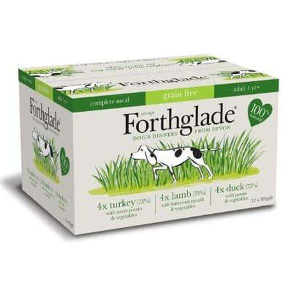 Forthglade Complete Meal Adult Grain Free Variety Pack (Lamb, Turkey, Duck), 12 x 395g-Dog Wet Food-Forthglade-Dofos Pet Centre
