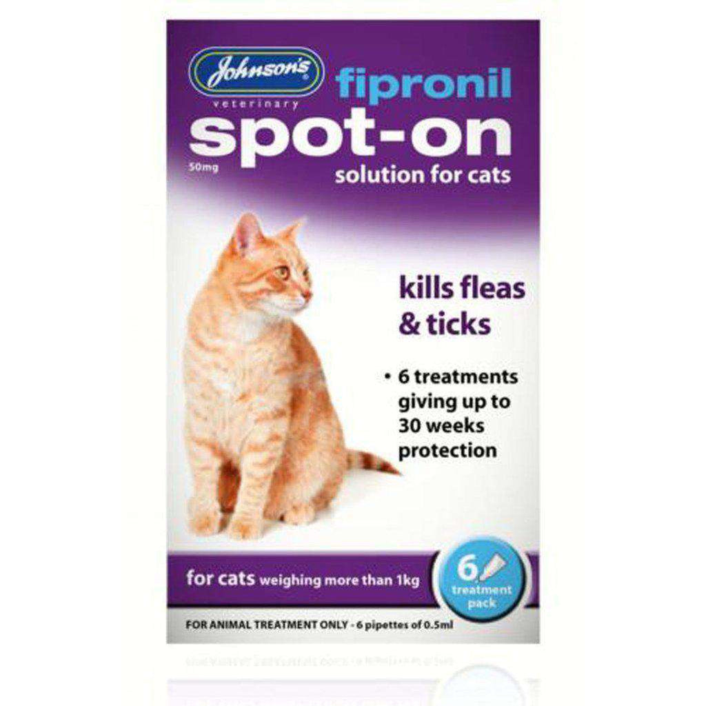 Johnson's Fipronil Spot-On for Cats-Health & Treatments-Johnson's-6 Pack (30 Weeks)-Dofos Pet Centre