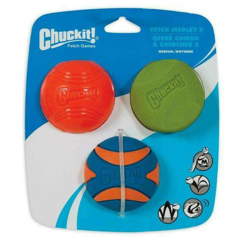 Chuckit Fetch Medley2 Medium Ball Dog Toy-Dog Toys-Chuckit-Dofos Pet Centre