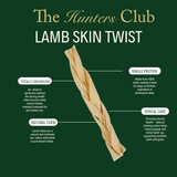 The Hunters Club Braided Lamb Skin Dog Chew
