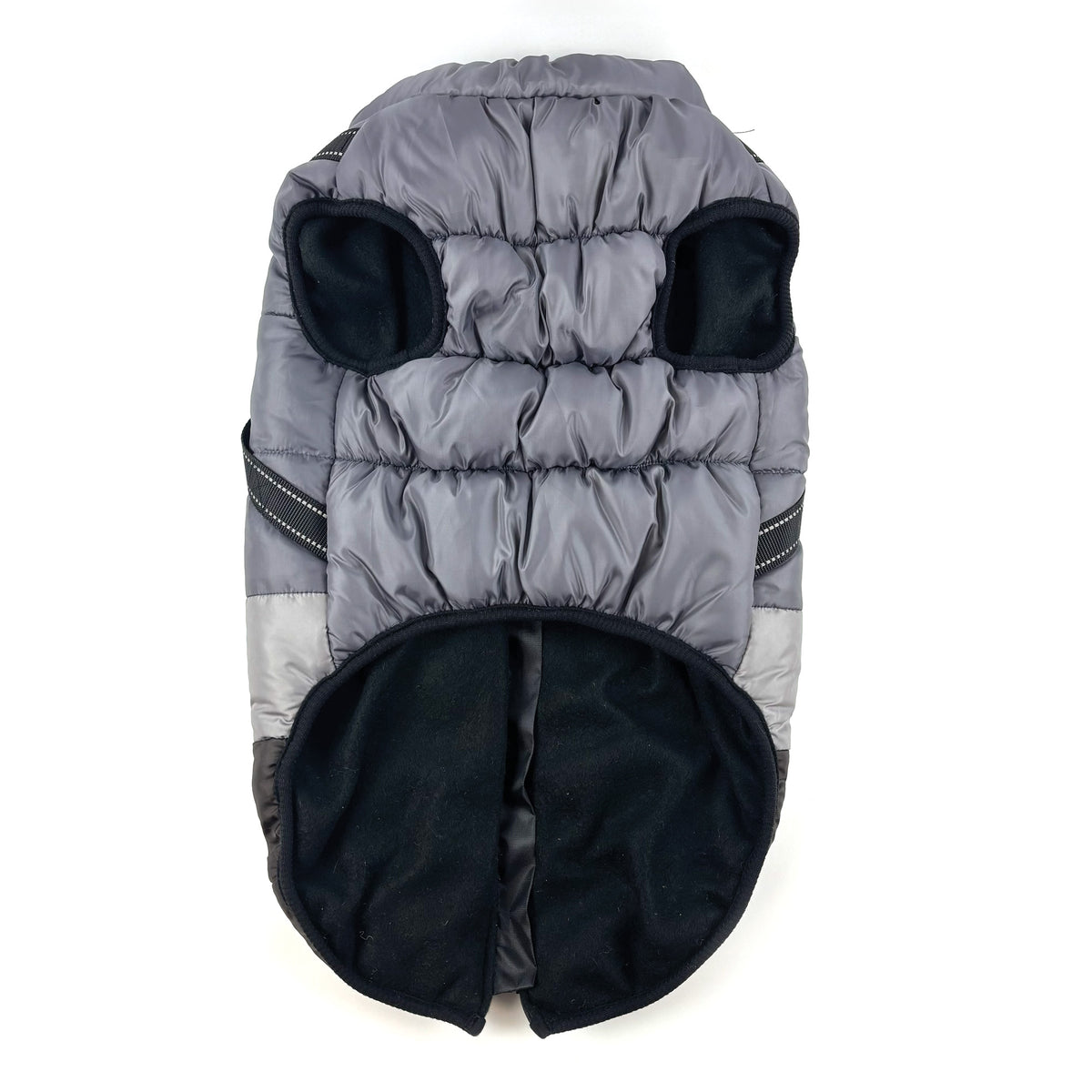 Slate Grey Trio Harness Dog Coat