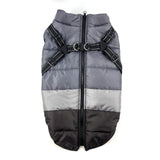 Slate Grey Trio Harness Dog Coat