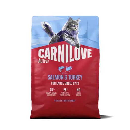 Carnilove Salmon & Turkey (Large Breed Cat) Grain Free Dry Cat Food