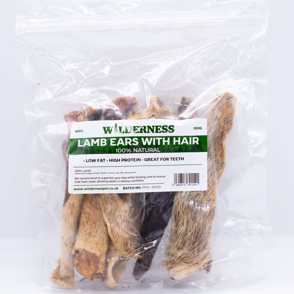 The Hunters Club Lamb Ears with Hair 100g