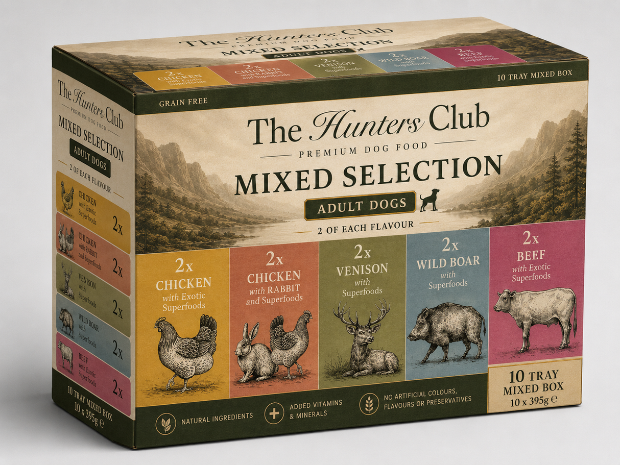 The Hunters Club Mixed Selection Wet Dog Food Box 10 x 300g