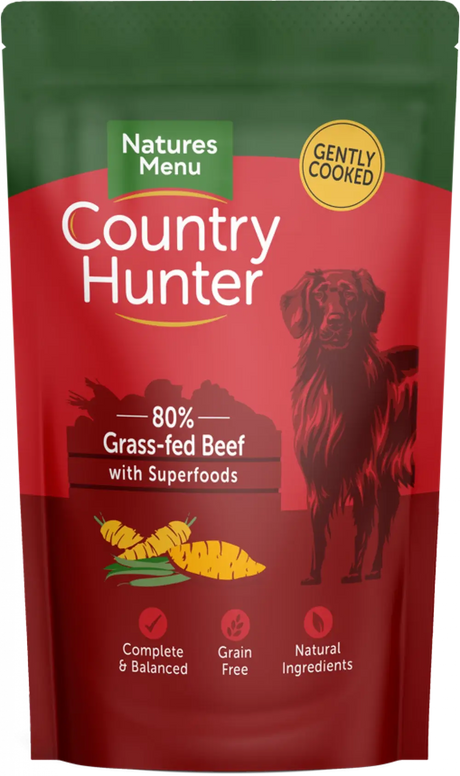 Natures Menu Country Hunter Grass Grazed Beef Dog Food Pouch