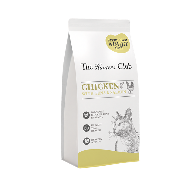 The Hunters Club Connoisseur Cat - Sterilised Adult Cat - Chicken with Tuna & Salmon