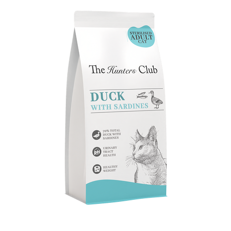 The Hunters Club Connoisseur Cat - Sterilised Adult Cat - Duck with Sardines