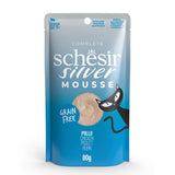 Schesir Silver Mousse Senior Complete Cat Food Chicken Grain Free 80g