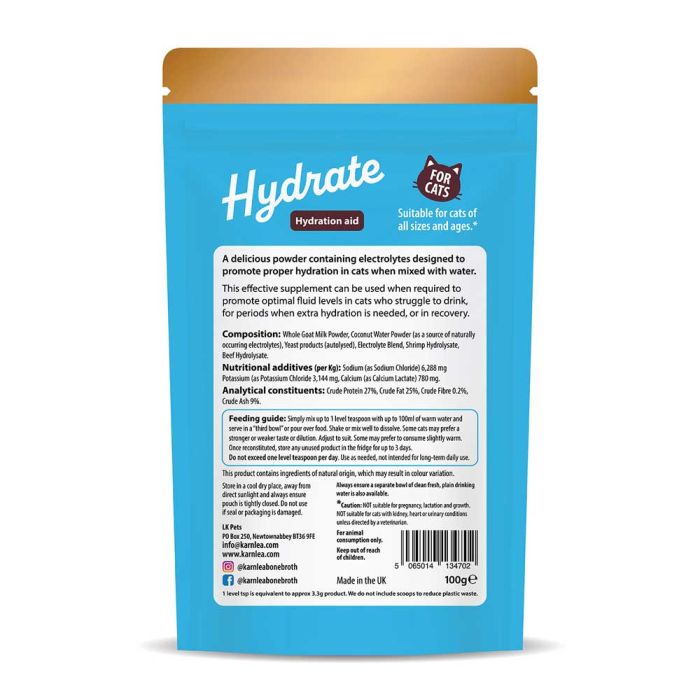 Karnlea Hydrate – Hydration Aid Cat Supplement