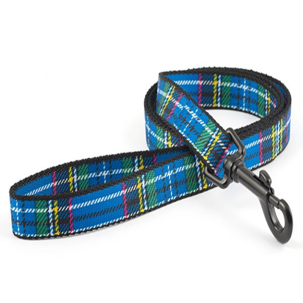 Ancol Nylon Tartan Lead Blue