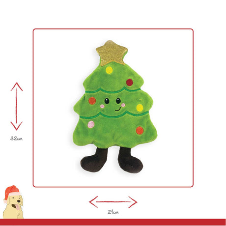 Happy Pet Cooper Christmas Tree Unstuffed Crinkle Dog Toy