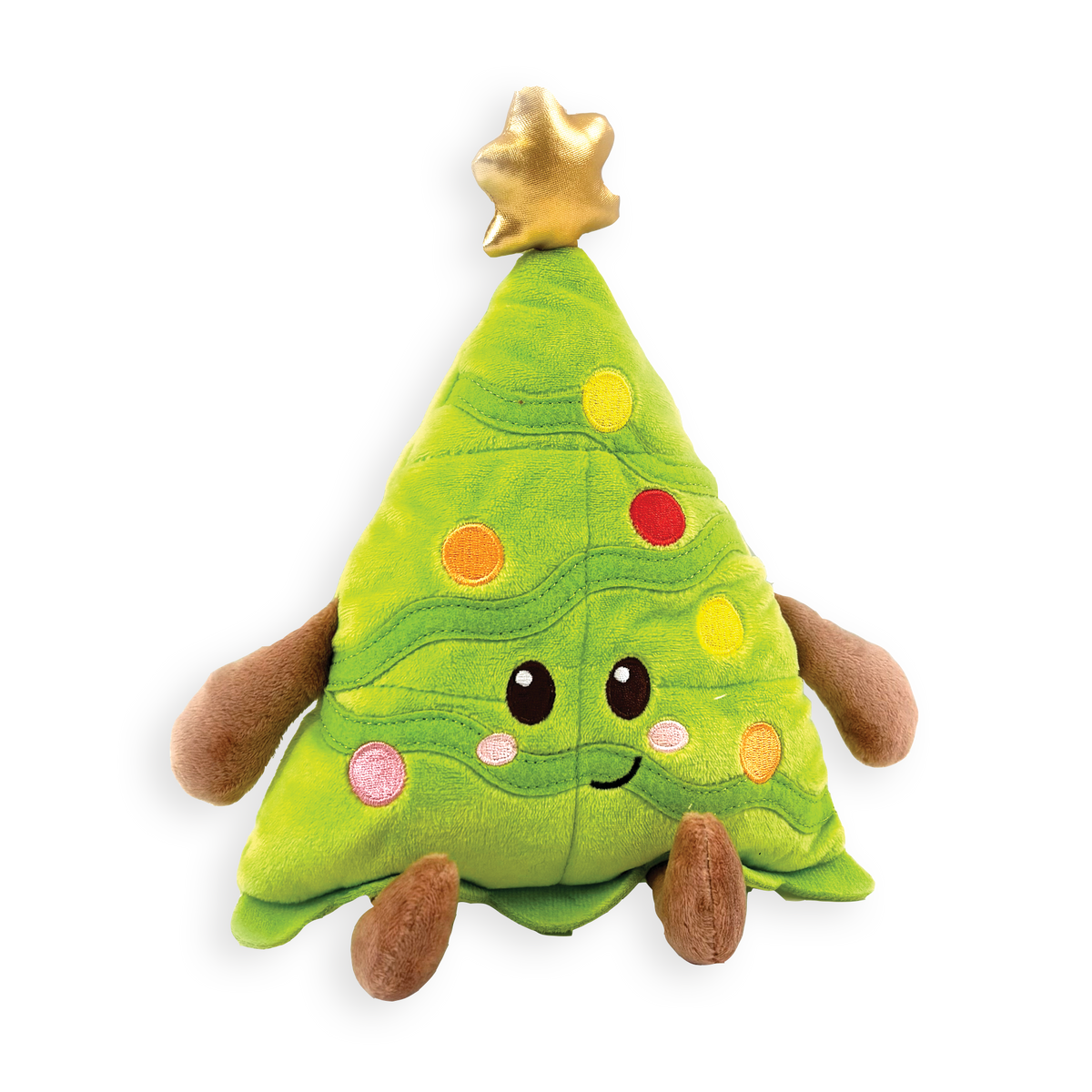Happy Pet Cooper Christmas Tree Multi Squeaker Dog Toy