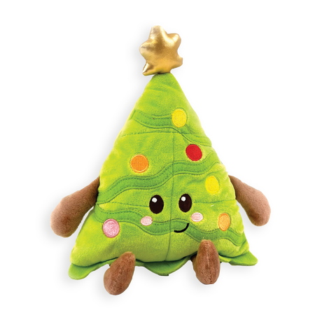 Happy Pet Cooper Christmas Tree Multi Squeaker Dog Toy
