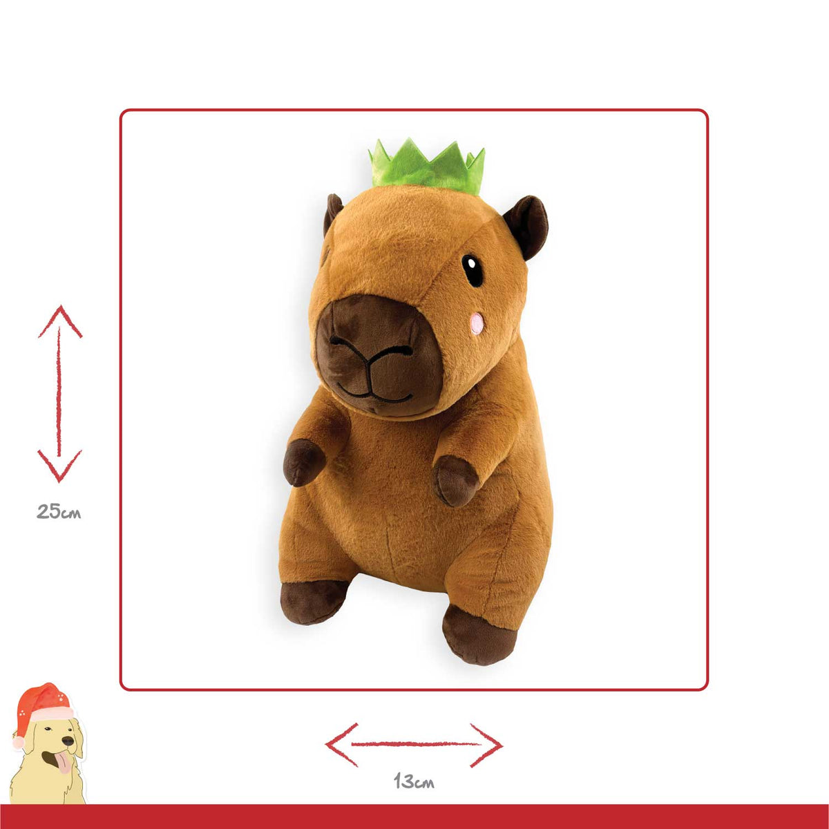 Happy Pet Corby Capybara Plush Dog Toy - Regular