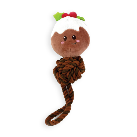 Happy Pet Christmas Pud Rope Tug Dog Toy