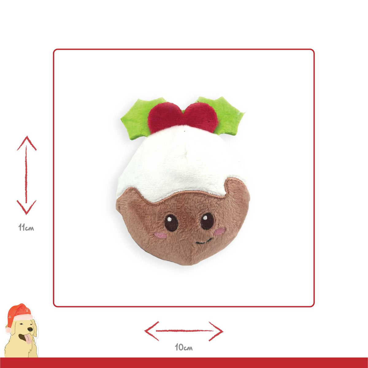 Happy Pet Christmas Pud Tennis Ball Dog Toy