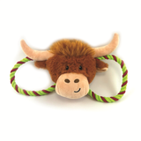 Happy Pet Herby Highland Cow Tug of War Dog Toy
