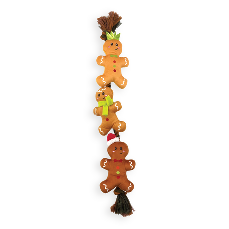 Happy Pet String of Gingerbread Rope Dog Toy