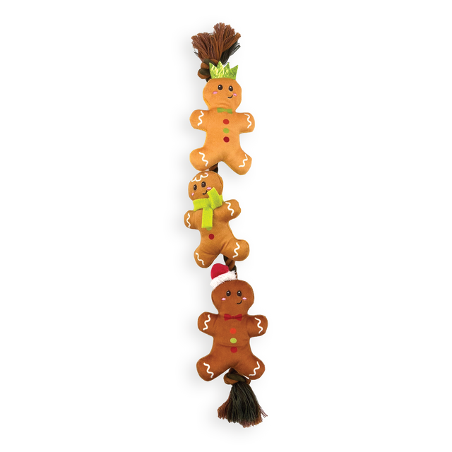 Happy Pet String of Gingerbread Rope Dog Toy