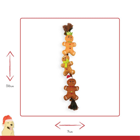 Happy Pet String of Gingerbread Rope Dog Toy