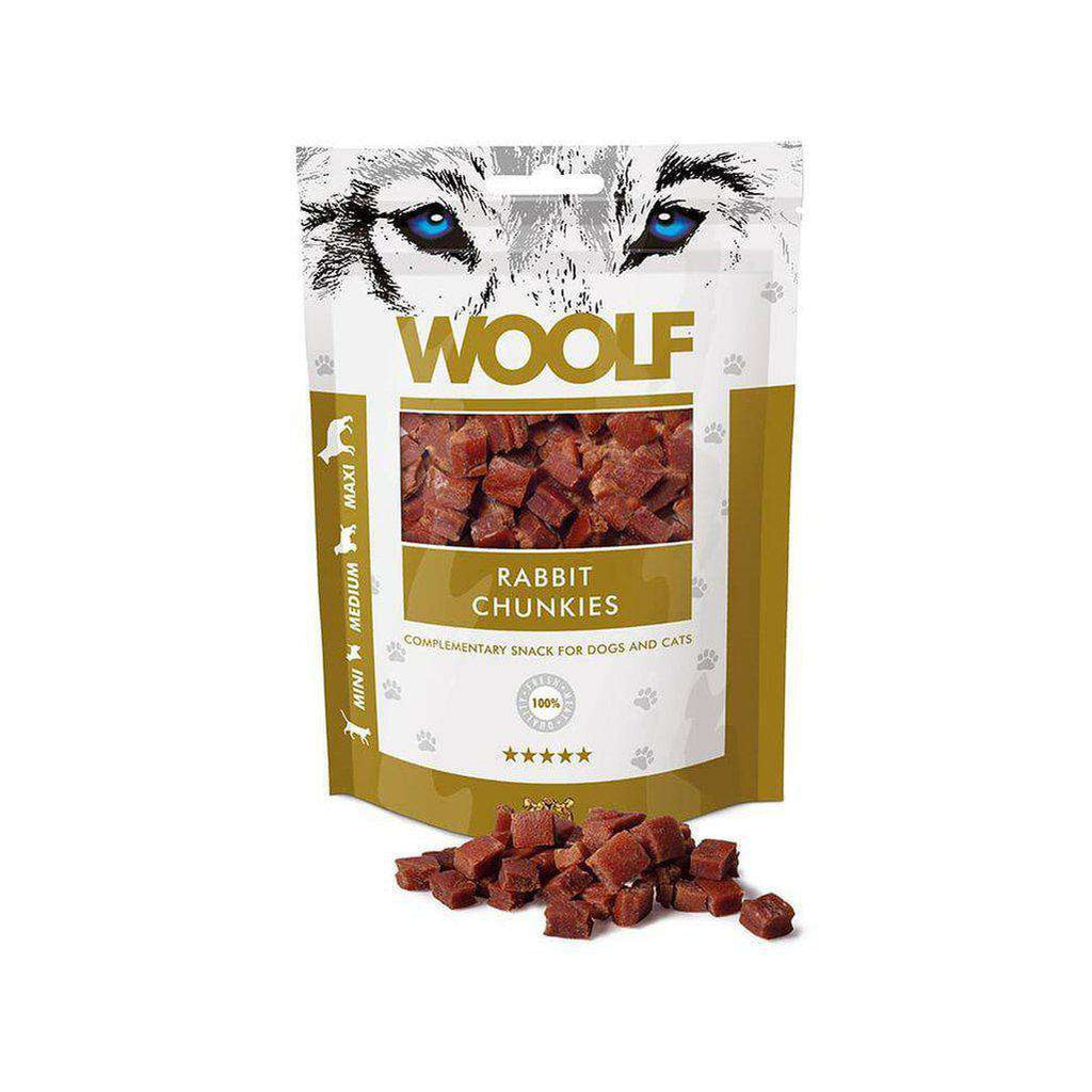 Woolf Rabbit Chunkies 100g-Dog Treat-Woolf-Dofos Pet Centre