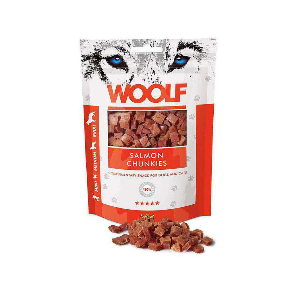 Woolf Salmon Chunkies 100g-Dog Treat-Woolf-Dofos Pet Centre