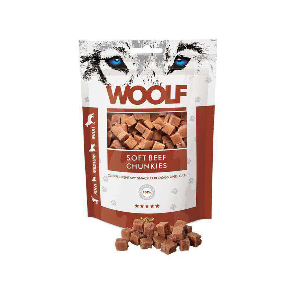 Woolf Beef Chunkies 100g-Dog Treat-Woolf-Dofos Pet Centre