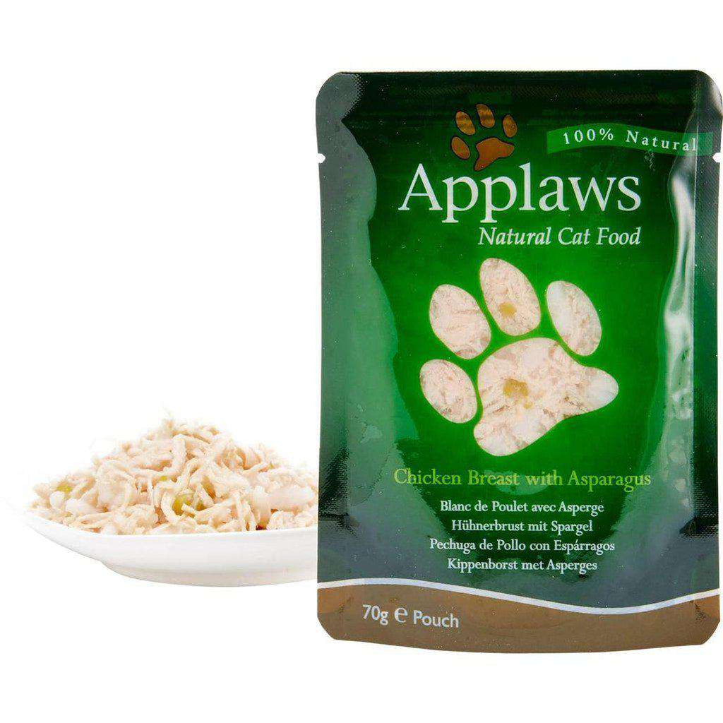 Applaws Natural Pouch Chicken with Asparagus in Broth Wet Cat Food 70g-Cat Wet Food-Applaws-Dofos Pet Centre