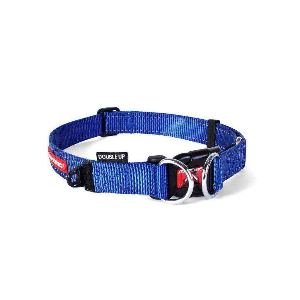 EzyDog Double Up Dog Collar - All Colours-Dog Collar-Ezydog-S-Blue-Dofos Pet Centre
